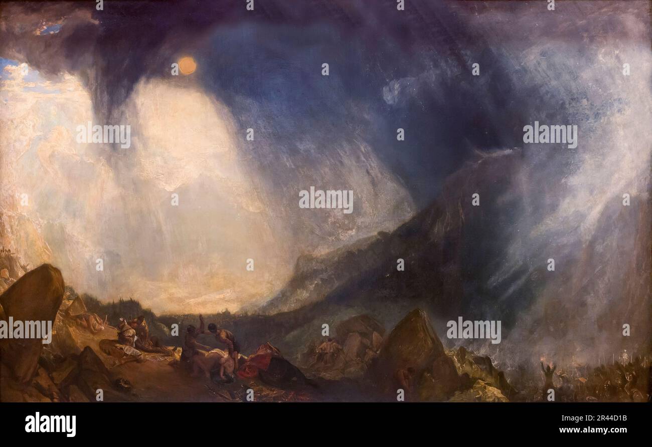 Tempête de neige, Hannibal et son armée traversant les Alpes, JMW Turner, 1812, Banque D'Images