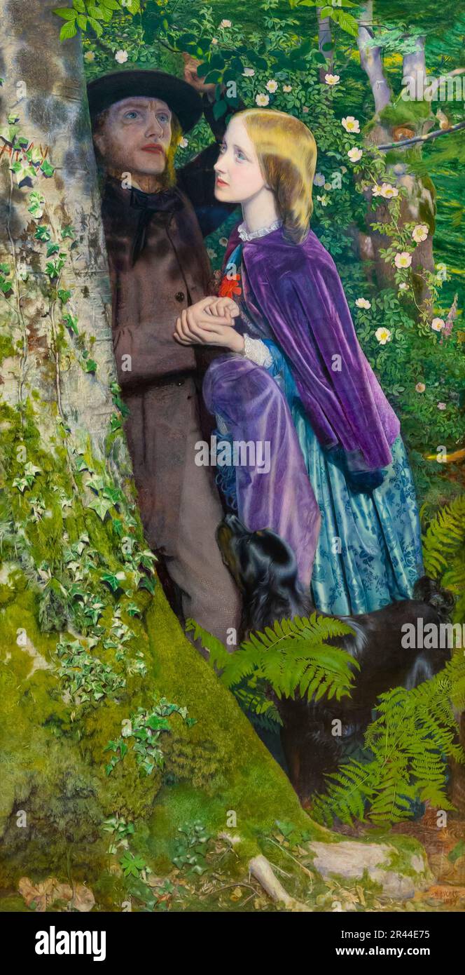 L'Engagement Long, Arthur Hughes, 1859, Banque D'Images