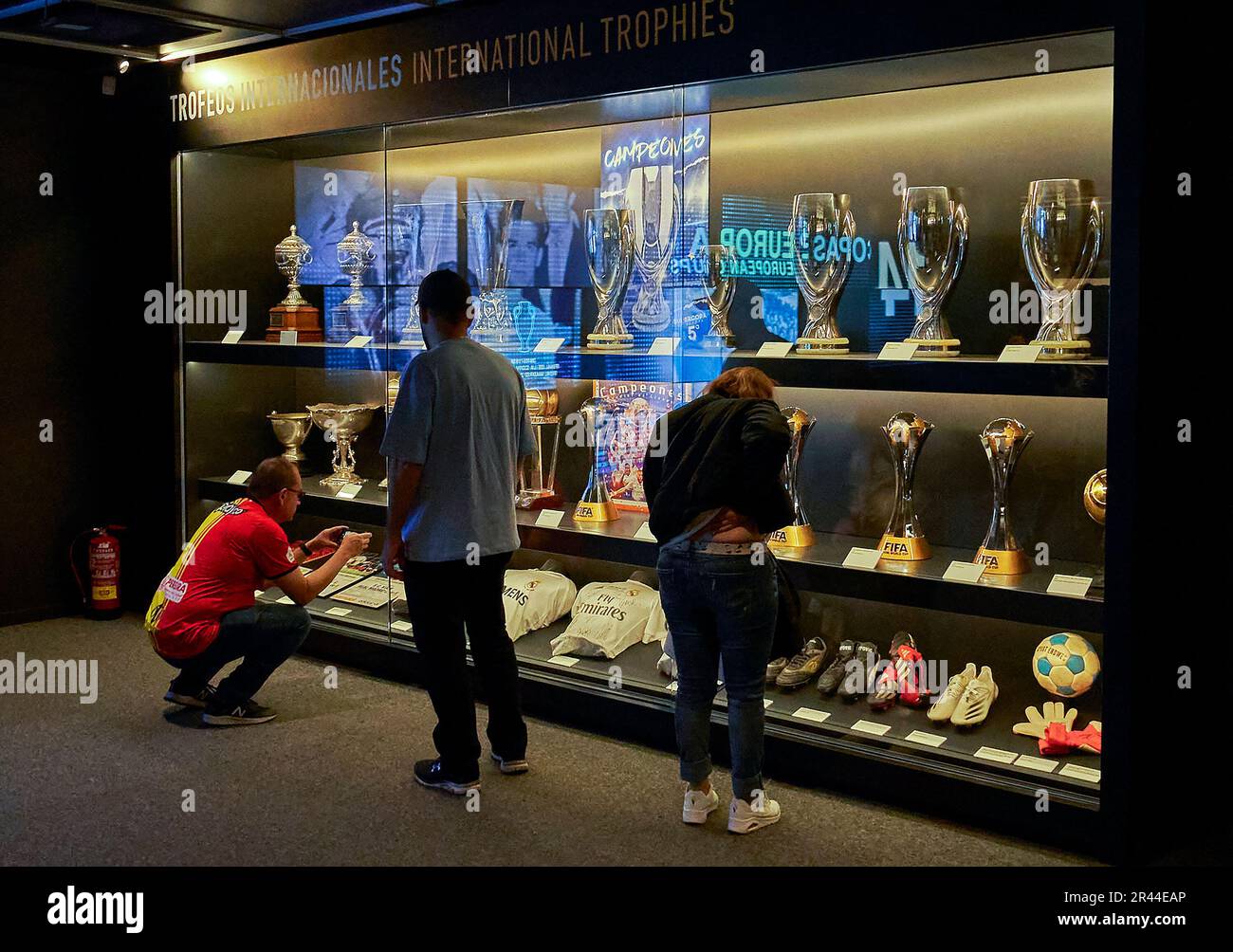 À l'exposition du musée dans l'arène Santiago Bernabeu, Madrid Banque D'Images