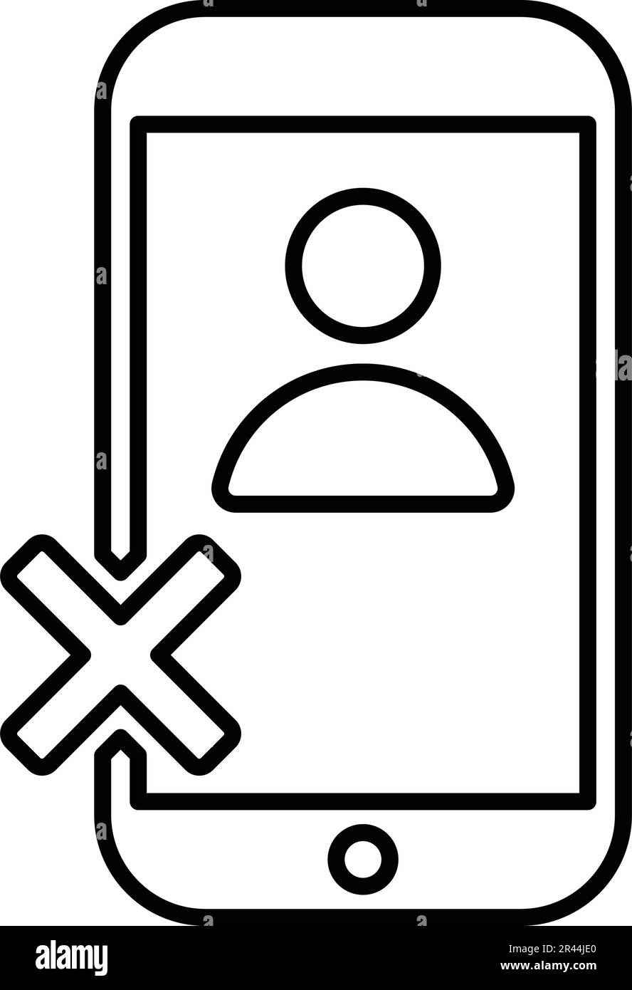 Supprimer, cesser, conclusion conception d'icône en utilisant à des fins commerciales, médias imprimés, Web ou tout type de projets de conception. Illustration de Vecteur