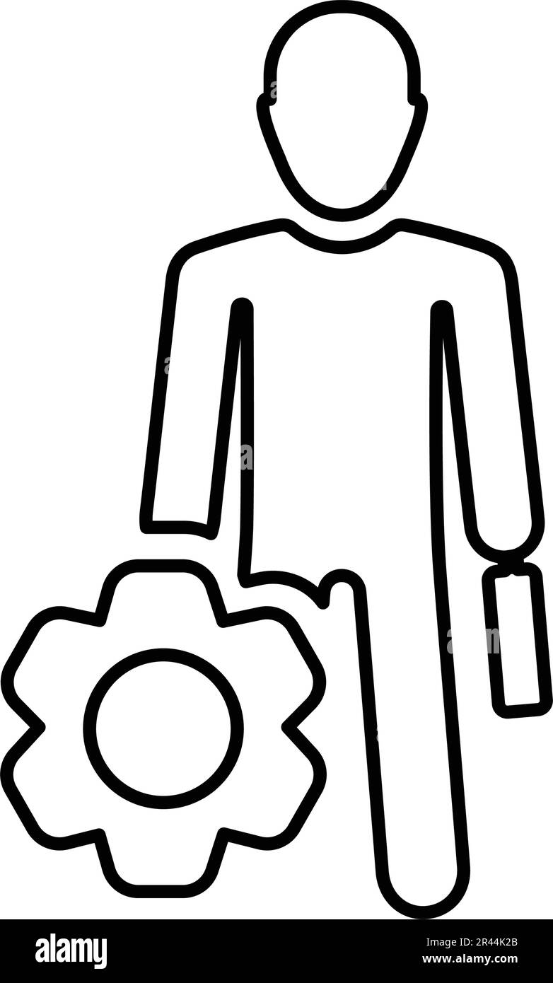 Icône d'ingénieur, d'assistant technique - utilisation parfaite pour les supports d'impression, le Web, les images de stock, l'utilisation commerciale ou tout type de projet de conception. Illustration de Vecteur