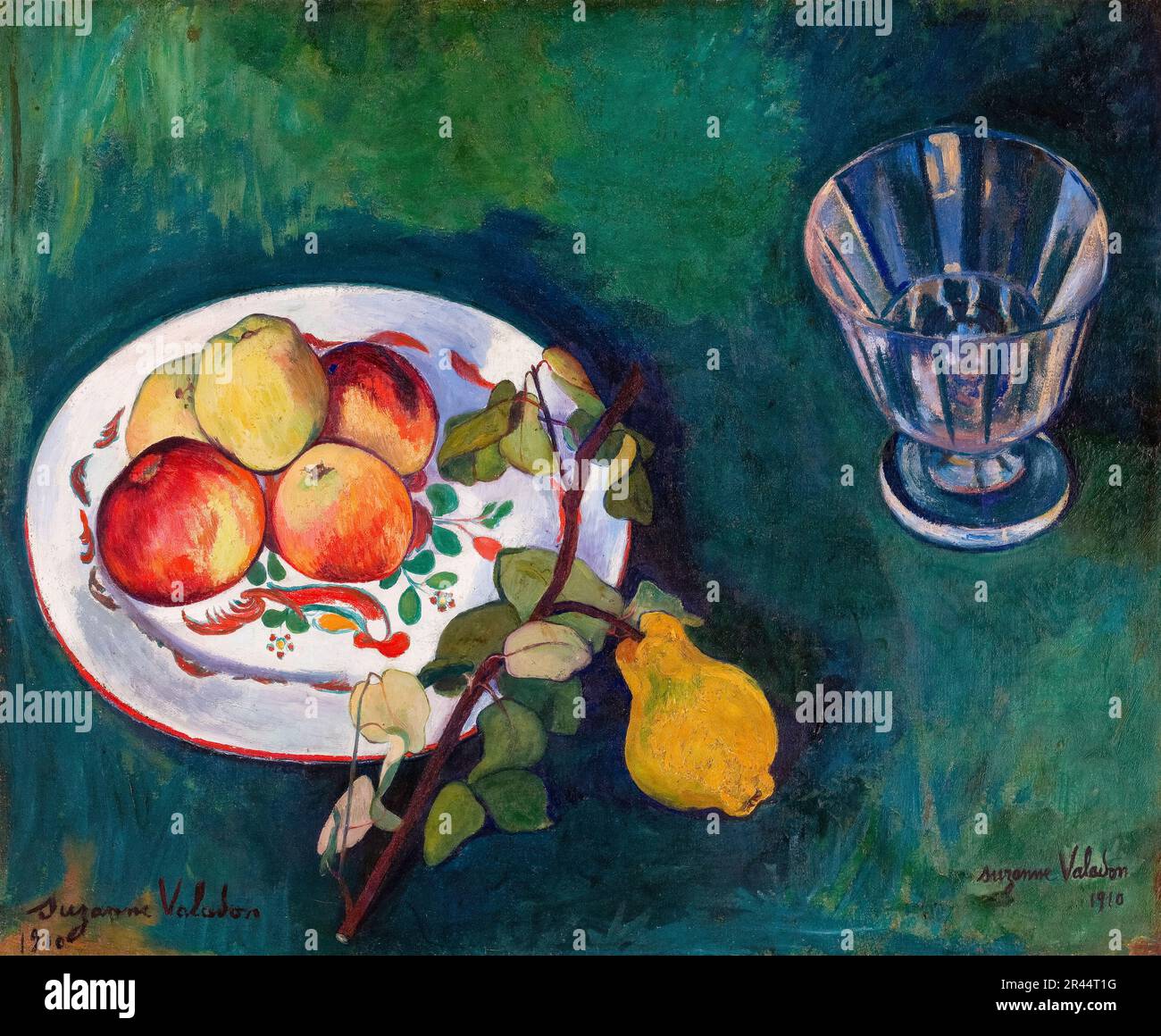 Suzanne Valadon, Still Life with fruit and Glass, peinture 1910 Banque D'Images