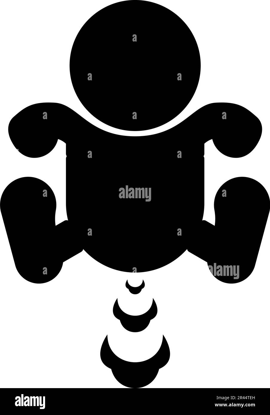 Enfant farts puffing icône noir couleur vecteur illustration image plat style simple Illustration de Vecteur
