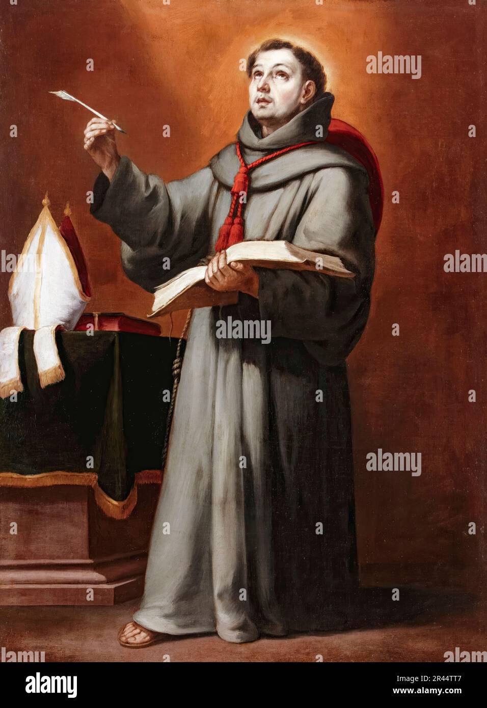 Saint Bonaventura, portrait peint par Bartolomé Esteban Murillo, avant 1682 Banque D'Images