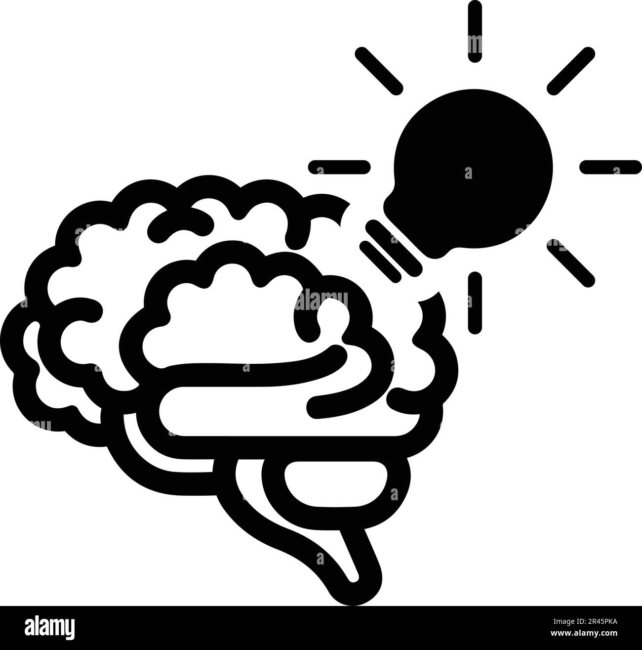 Cerveau, icône Knowledge. Utilisation commerciale, fichiers imprimés et présentations, supports promotionnels, Web ou tout type de projet de conception. Illustration de Vecteur