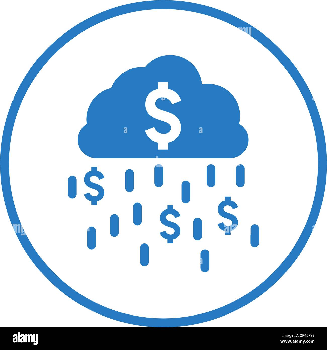 Espèces, chute, chute, argent, icône de pluie. Illustration vectorielle simple pour le Web, les fichiers d'impression, les graphiques ou à des fins commerciales. Illustration de Vecteur