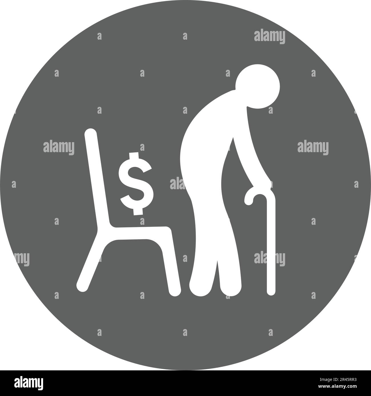 Icône retraite, argent de retraite - magnifique conception de vecteur. Utilisation parfaite pour le Web, les supports d'impression, la conception en ligne, l'utilisation commerciale ou tout type de projet de conception Illustration de Vecteur
