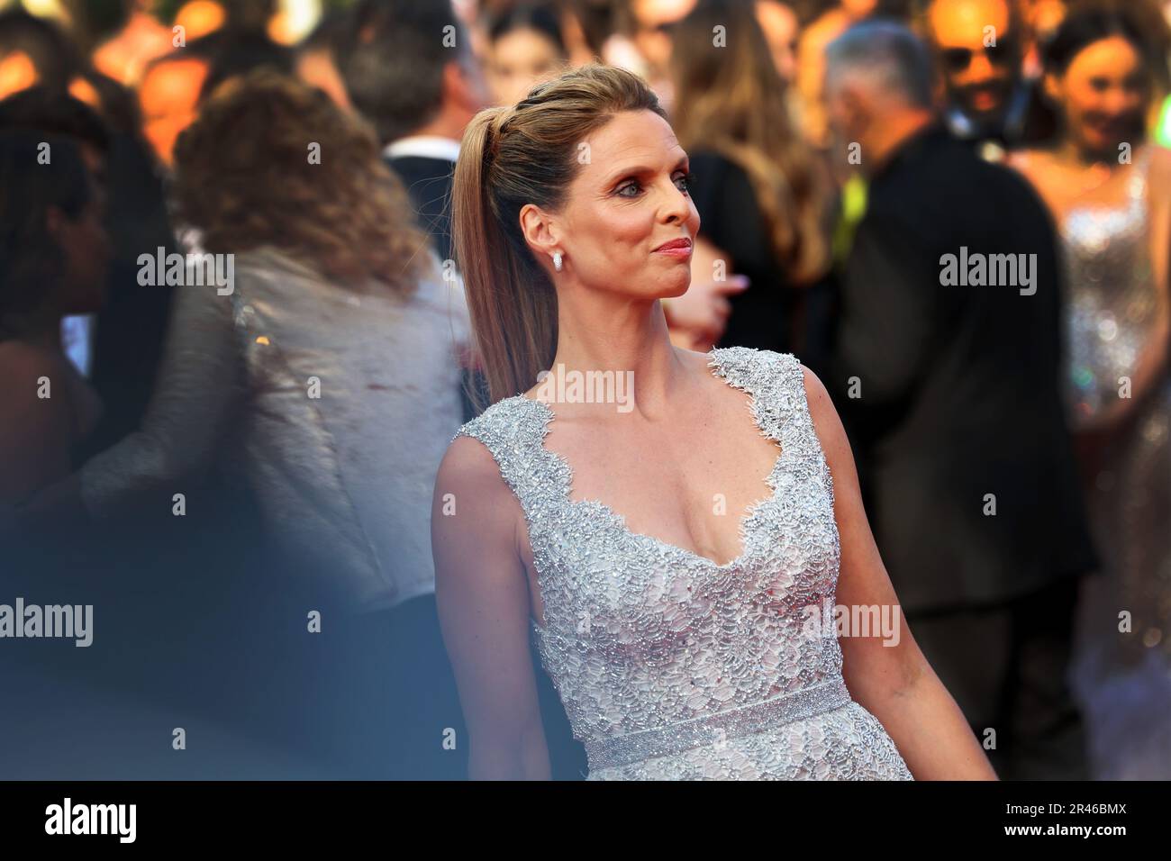 Cannes, France. 24th mai 2023. Cannes, France 24. Mai 2023; Sylvie Tellier participe au tapis rouge « la passion de Dodin Bouffant » lors du festival annuel de Cannes 76th au Palais des Festivals sur 24 mai 2023 à Cannes, France., image et copyright Thierry CARPICO/ATP images (CARPICO Thierry/ATP/SPP) crédit: SPP Sport Press photo. /Alamy Live News Banque D'Images