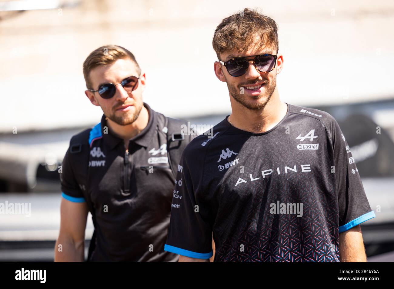 GASLY Pierre (FRA), Alpine F1 Team A523, portrait arrivant en bateau pendant le Grand Prix de Formule 1 de Monaco. , . Championnat du monde de Formule 1 de 26 mai à 28, 2023 sur le circuit de Monaco, à Monaco - photo Julien Delfosse/DPPI crédit: DPPI Media/Alamy Live News Banque D'Images