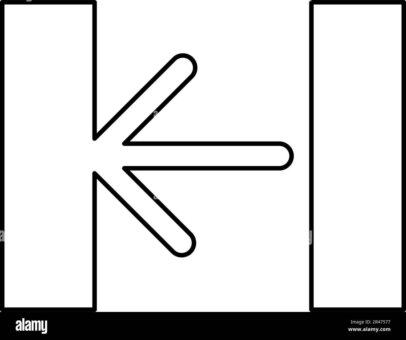 Tourniquet chicane de tourniquet porte d'entrée concept rabat sécurité barrière d'accès contrôle contour icône couleur noire image d'illustration vectorielle Illustration de Vecteur
