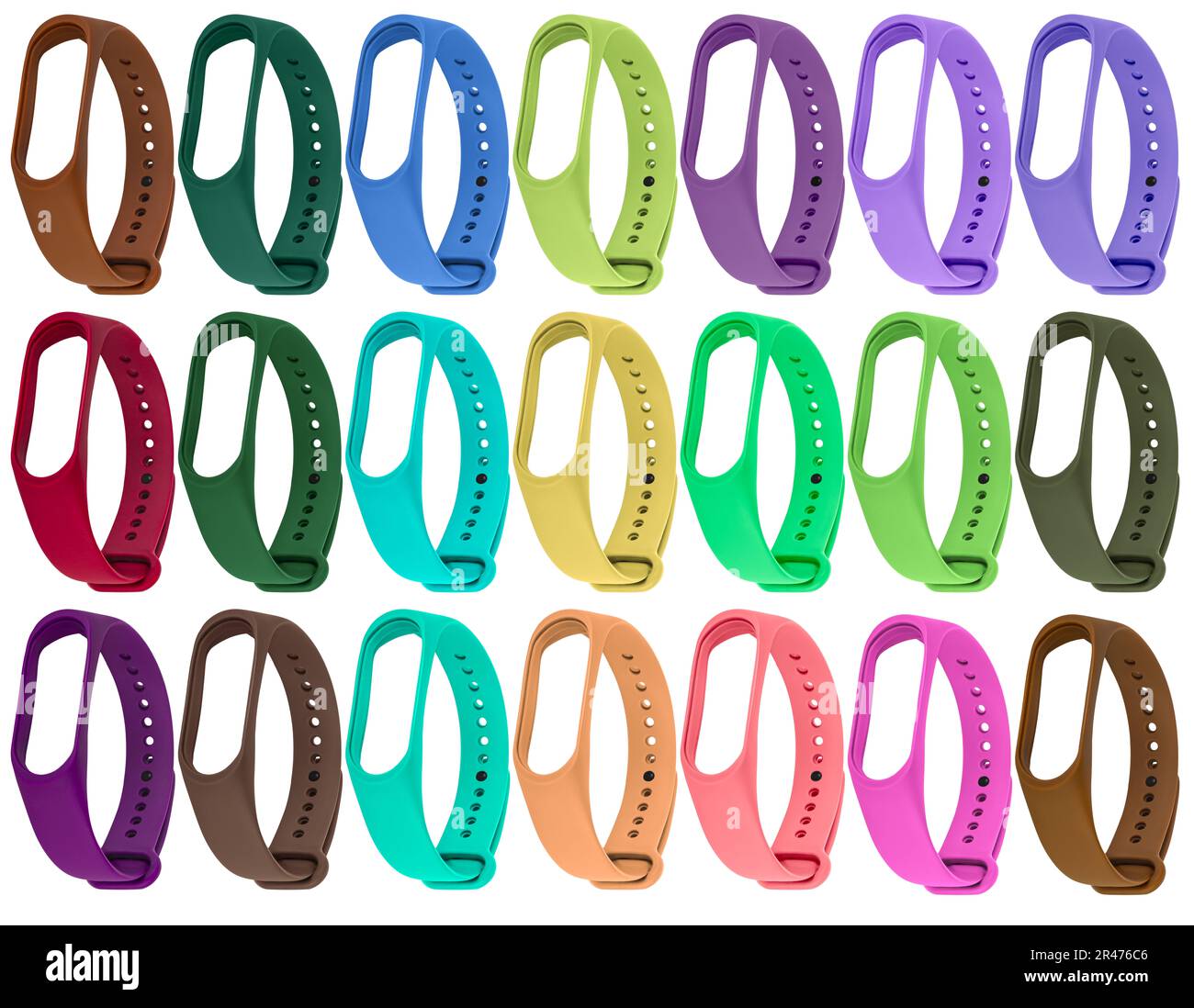 Bracelet en silicone pour montres de fitness fond blanc dans l'isolation Banque D'Images