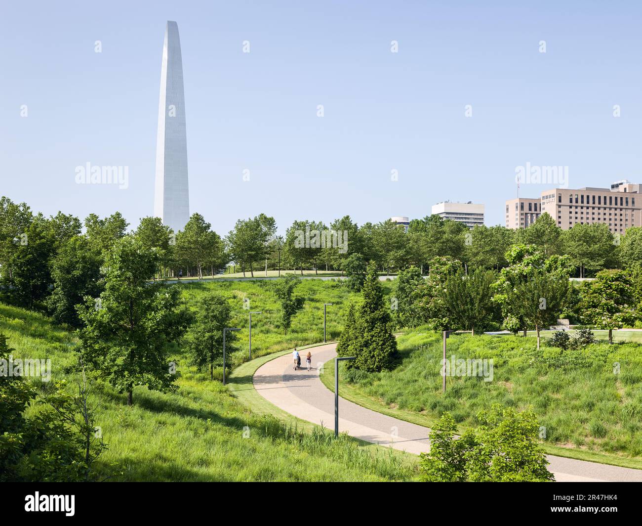 St. Paysage du parc Louis Arch Banque D'Images