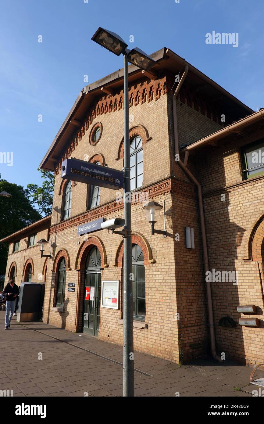 Denkmalgeschütztes Bahnhofsgebäude, Nidersachsen, Deutschland, Bad Bevensen Banque D'Images
