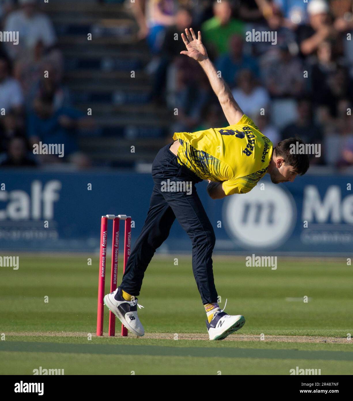 Northampton 26 mai :Brendon Glover de Durham Cricket en action pendant Vitality T20 Blast Match entre Northamptonshire Steelbacks et Durham Cricket au terrain du comté de Northampton sur 26 mai 2023 Northampton Angleterre . Credit: PATRICK ANTHONISZ/Alamy Live News Banque D'Images