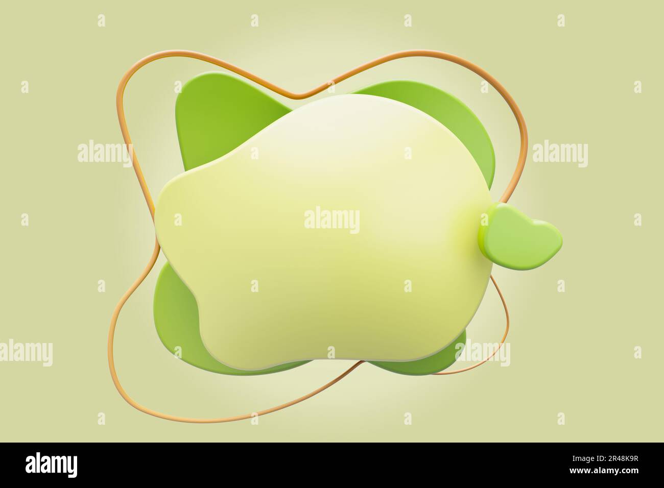 Forme d'amibe colorée à utiliser comme base de texte avec des guillemets Banque D'Images