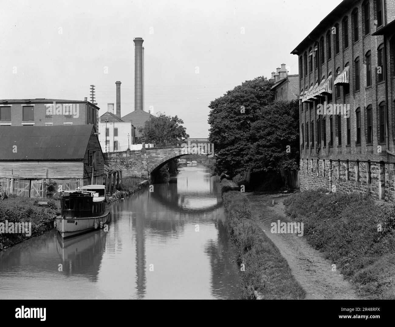 C&amp; O canal au 31st Street, Washington, D.C., c.between 1910 et 1920. Banque D'Images