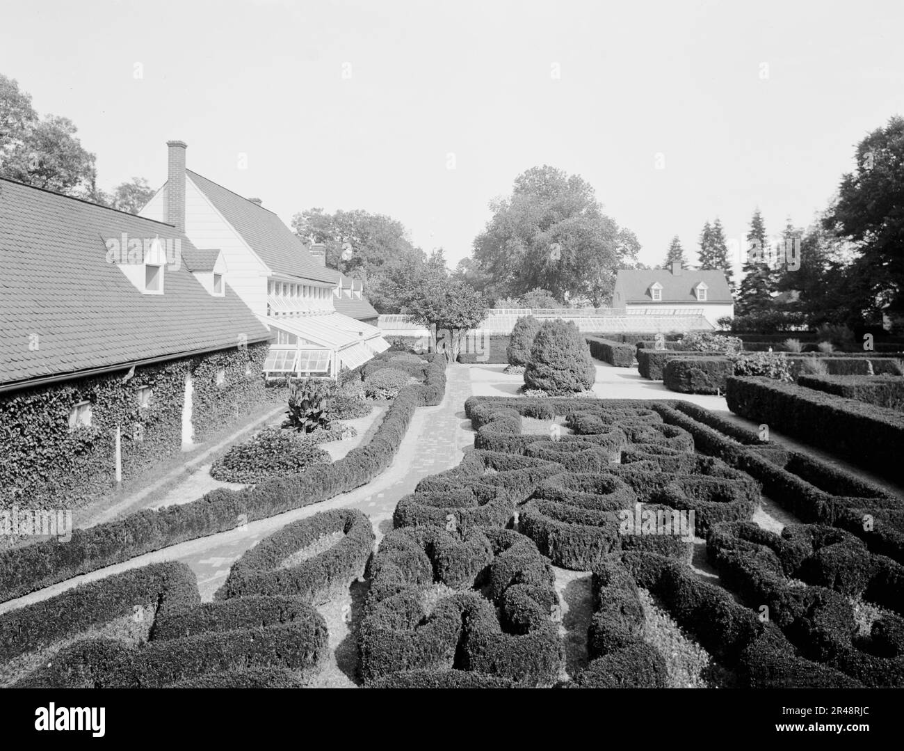 Les jardins de fleurs du Mont Vernon, c.between 1910 et 1920. Banque D'Images