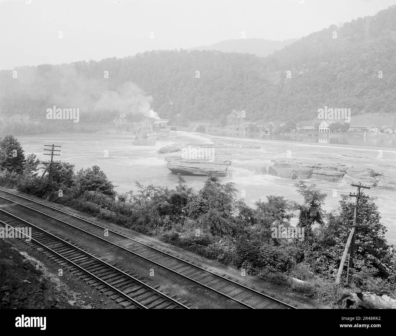 Chutes Kanawha, New River Canyon, W. Va, c.between 1910 et 1920. Banque D'Images