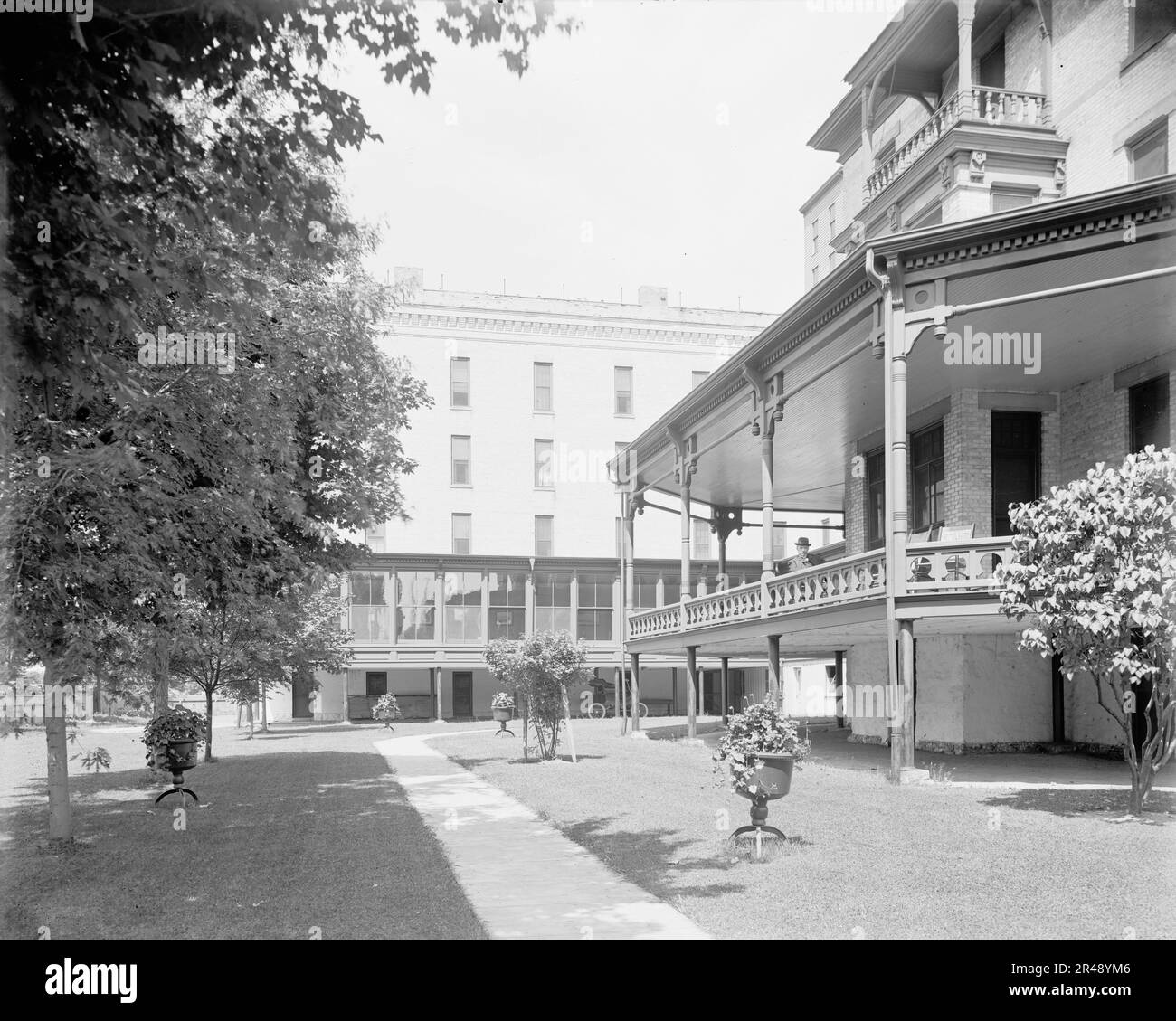 Alma Sanitarium, dans le domaine, Alma, Michigan, entre 1895 et 1910. Banque D'Images