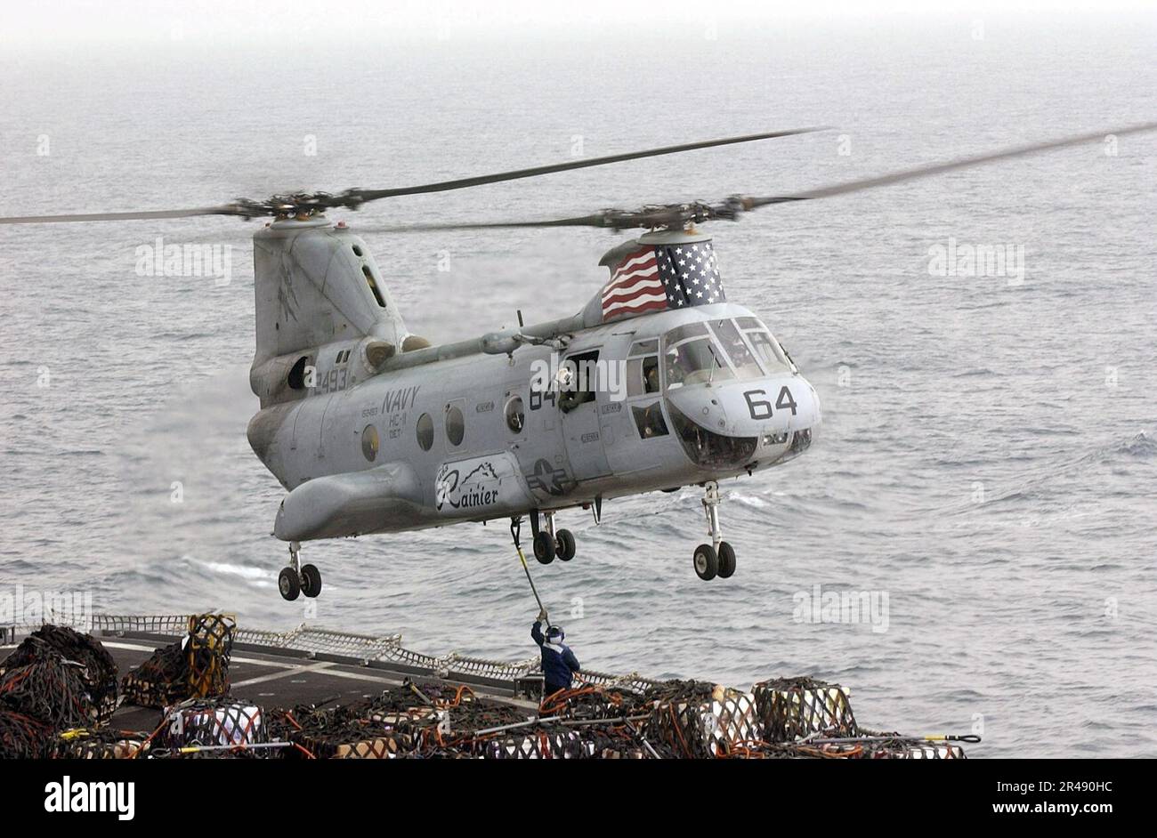 US Navy Un hélicoptère CH-46 « sea Knight » Banque D'Images