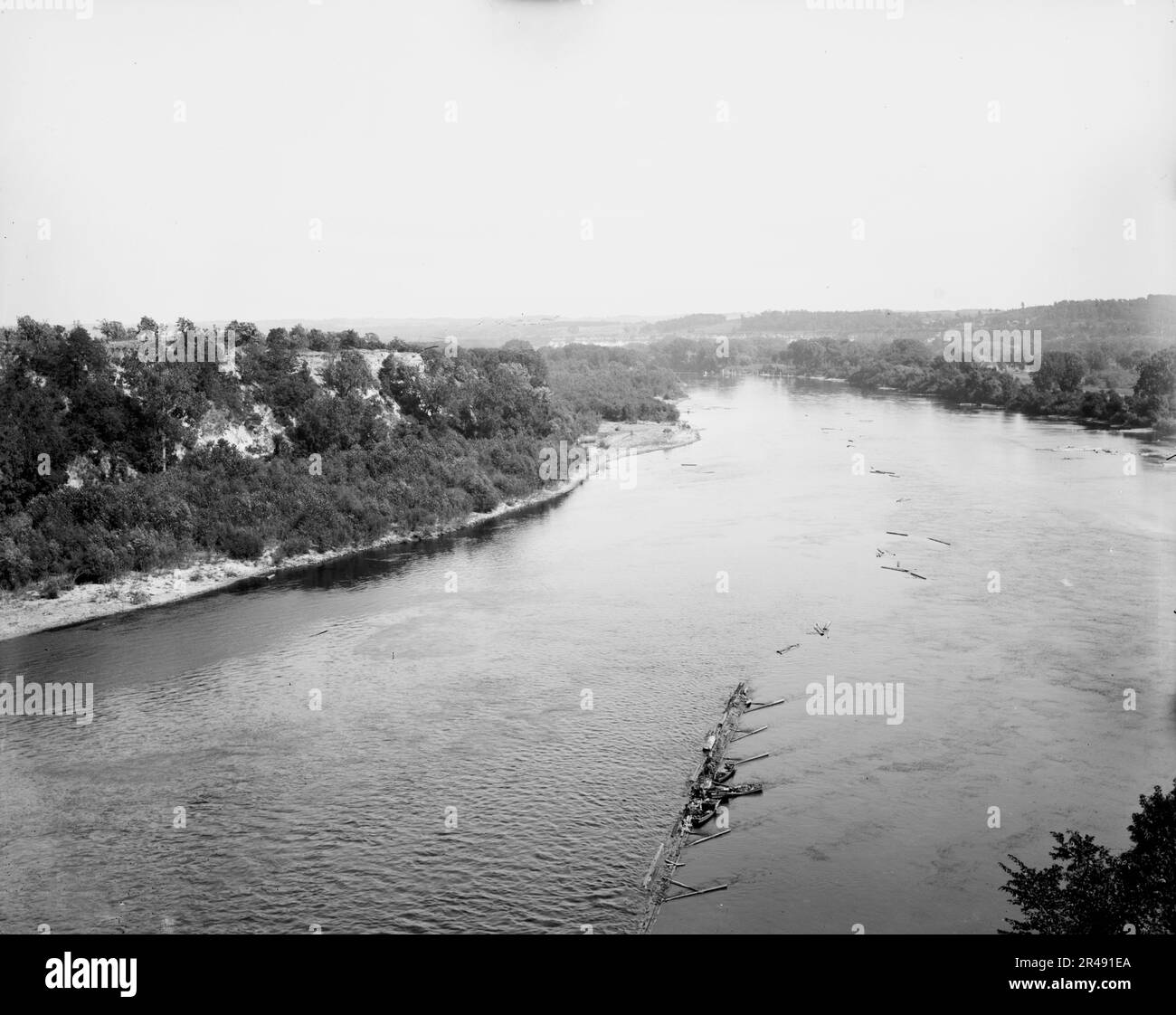 Lac Beaver Dam près de Cumberland, Wisconsin, c1898. Banque D'Images