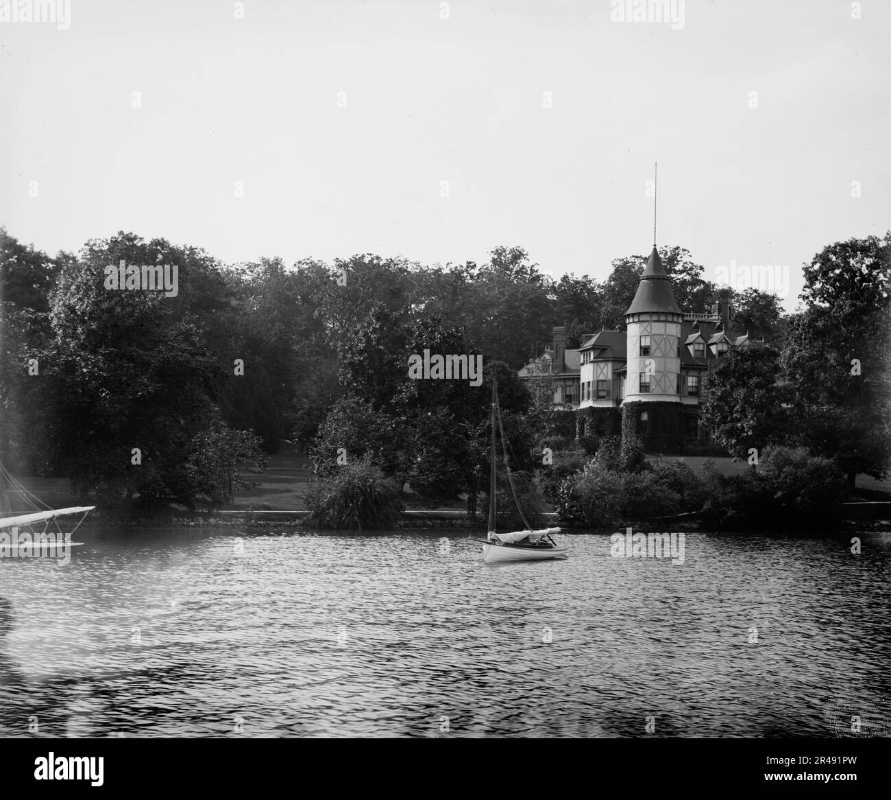 Résidence de Mme George Sturgis, Lac Léman, Wisconsin, entre 1880 et 1899. Banque D'Images