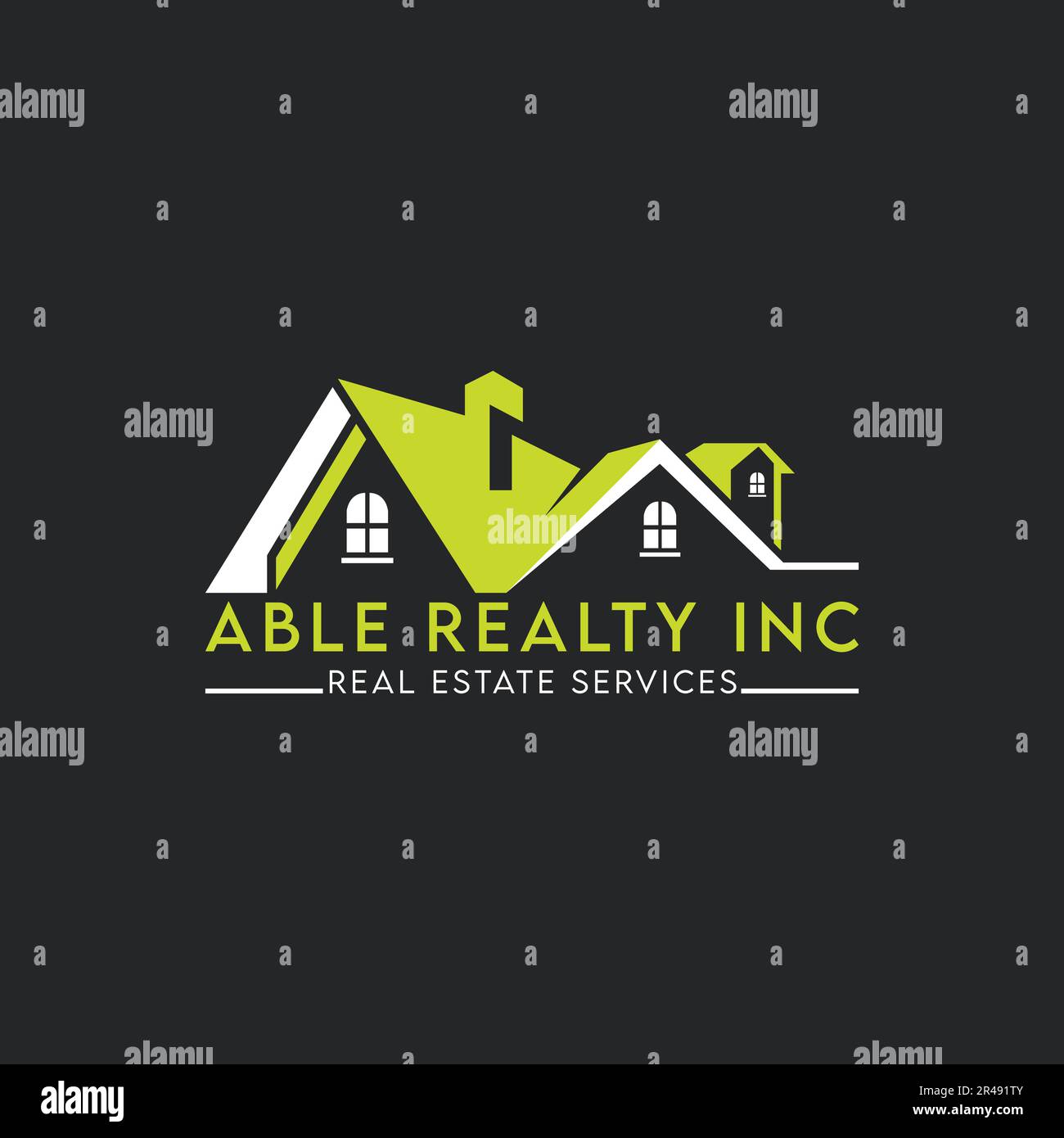 Conception de logo immobilier dans le modèle vectoriel Illustration de Vecteur