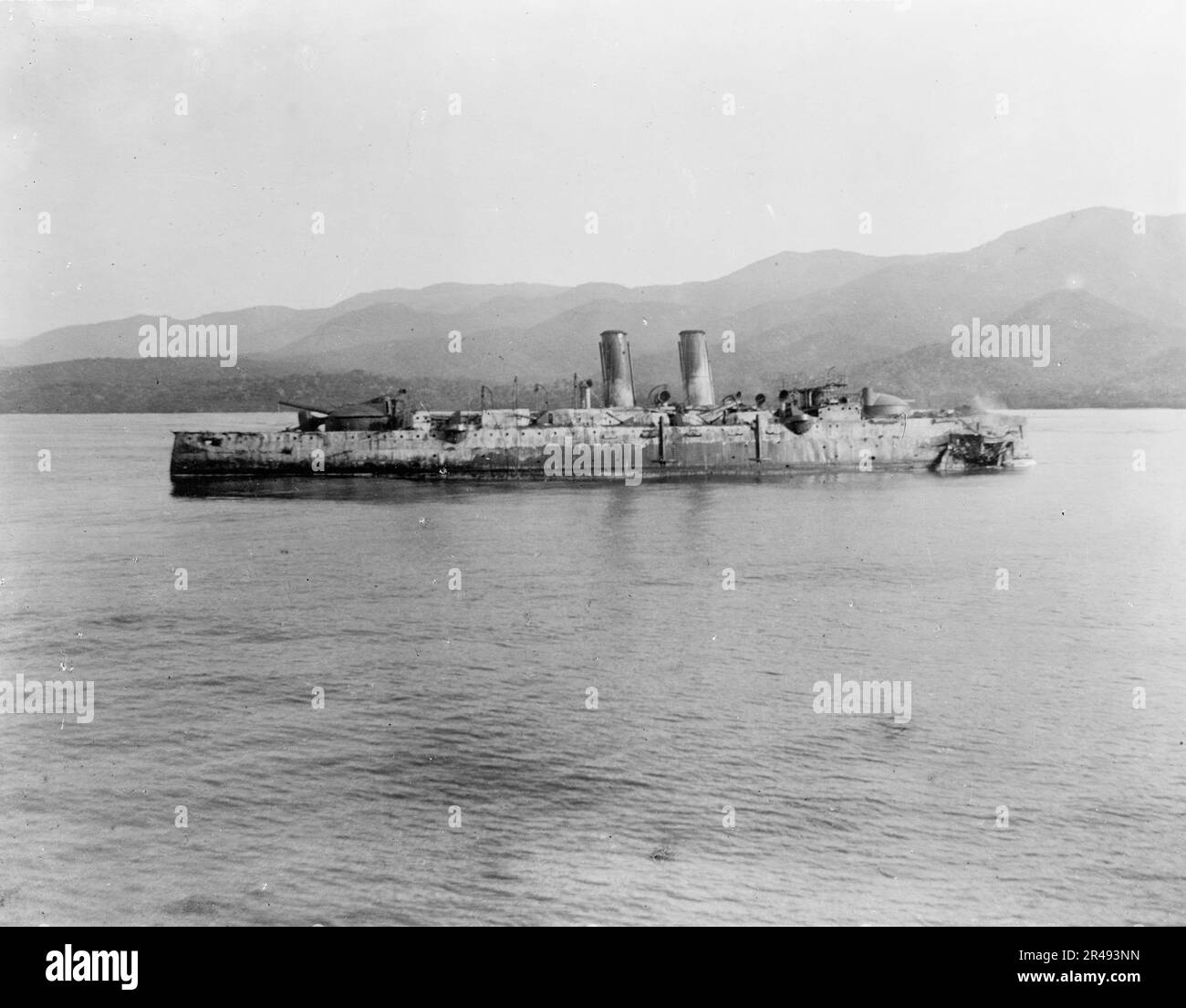 Épave de la Vizcaya, bataille de Santiago, 1898, entre 1898 et 1901. Banque D'Images