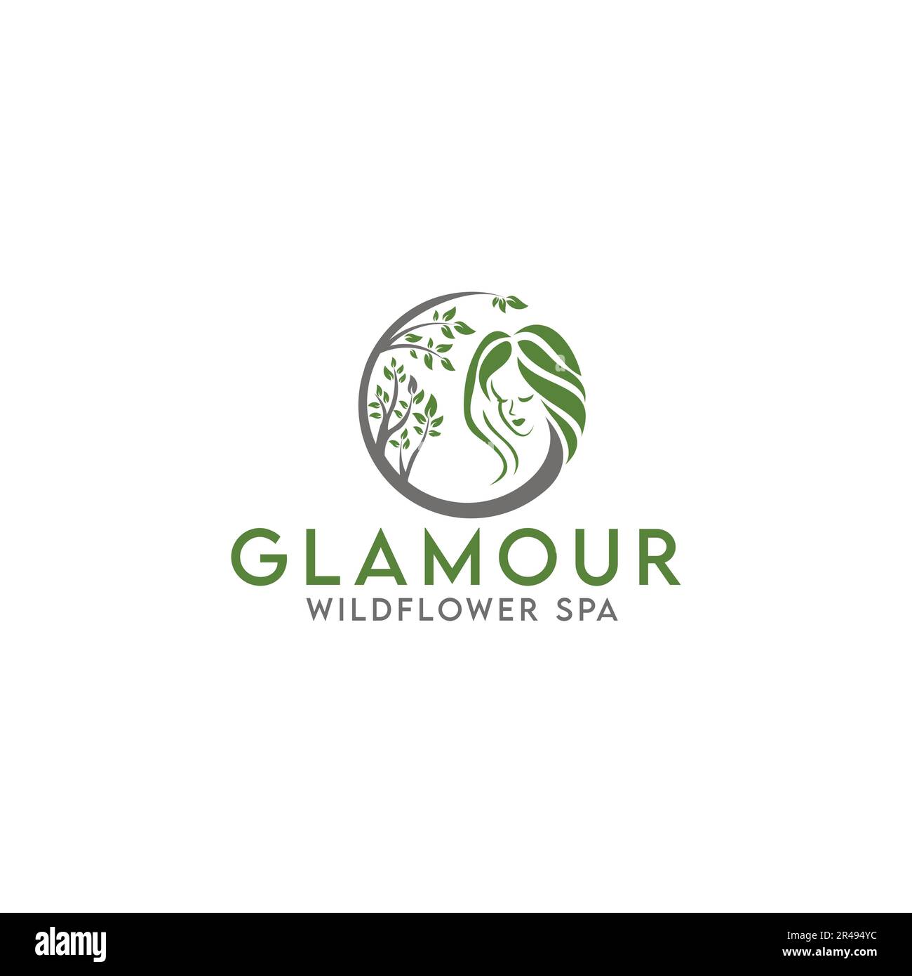 Logo de spa de bien-être, fleur, beauté, minimaliste, soin et conception de logo d'entreprise dans le modèle vectoriel Illustration de Vecteur