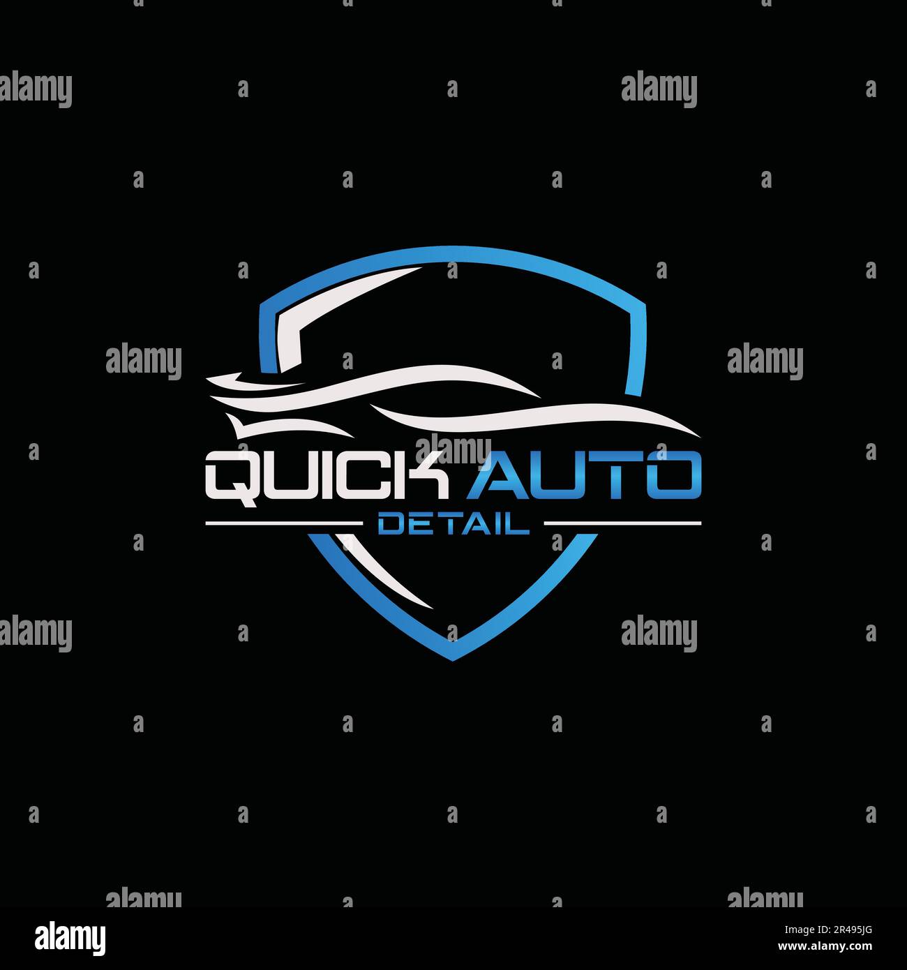 logo d'habillage automatique, conception de logo de voiture et d'entreprise Illustration de Vecteur