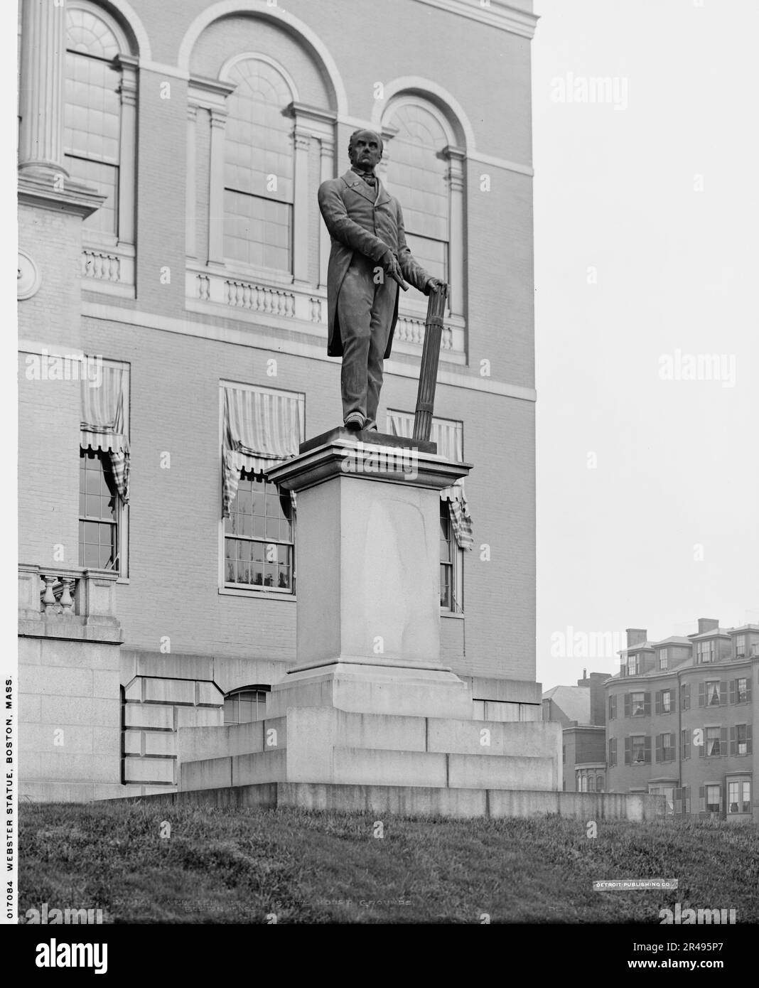 Daniel Webster Statue, State House Grounds, Boston, Massachusetts, entre 1900 et 1905. Banque D'Images