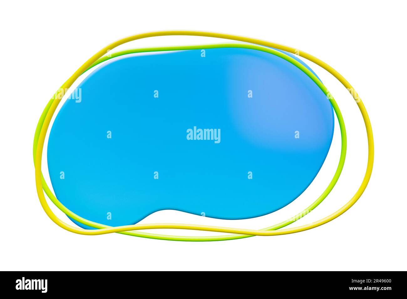 Forme d'amibe colorée à utiliser comme base de texte avec des guillemets Banque D'Images
