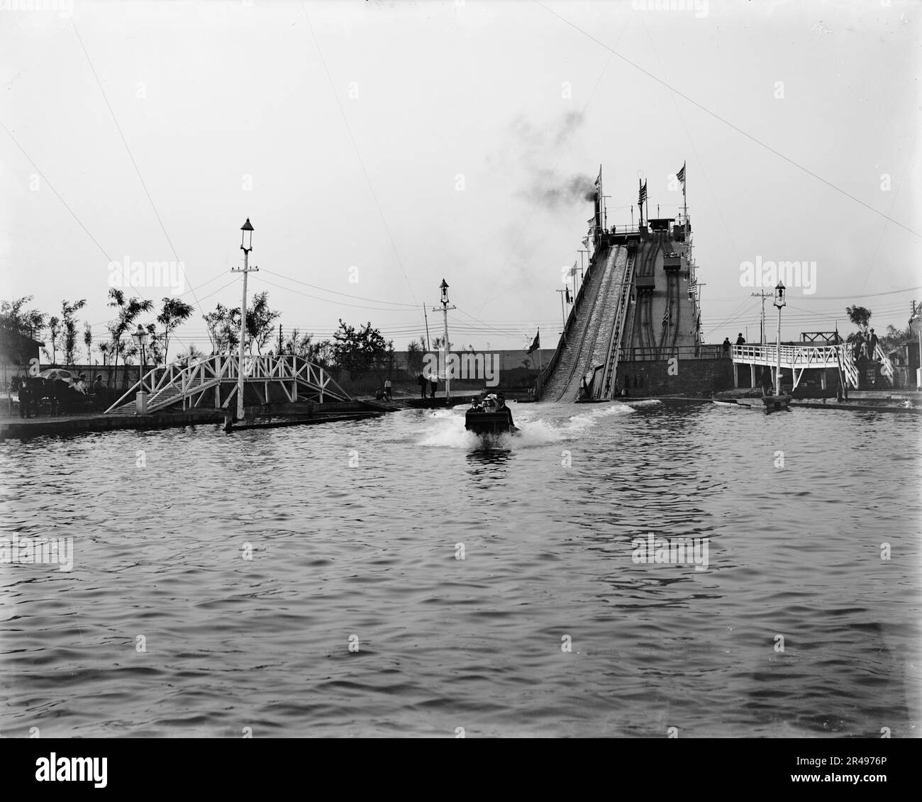 Photographiez les pousses (c'est-à-dire les chutes), sur l'île Coney, entre 1903 et 1906. Banque D'Images