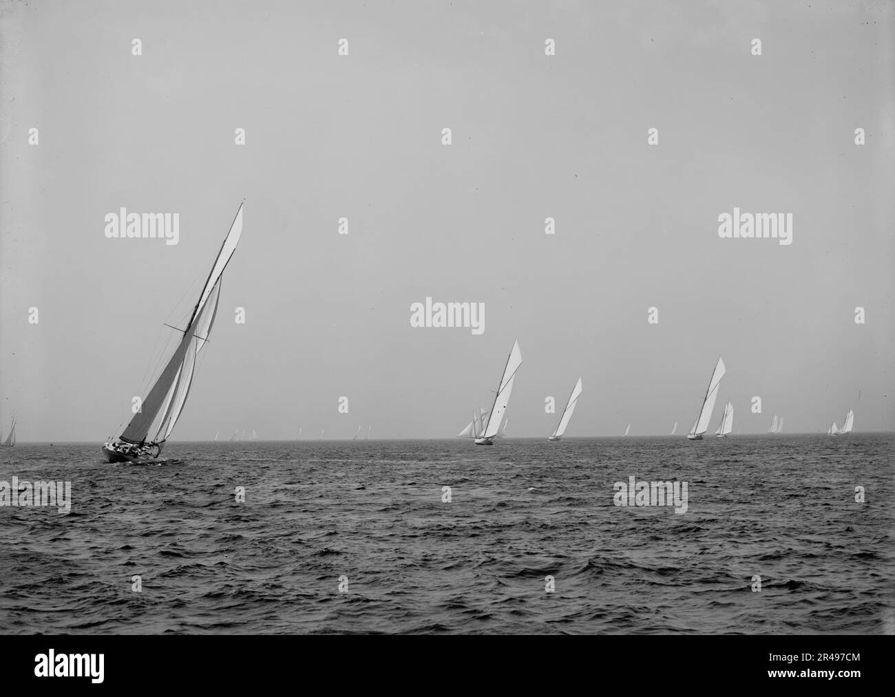 Après le début, 70 pieds de page, 11 août 1900, croisière N.Y.C. (c.-à-d. New York Yacht Club), 1900 août 11. Banque D'Images
