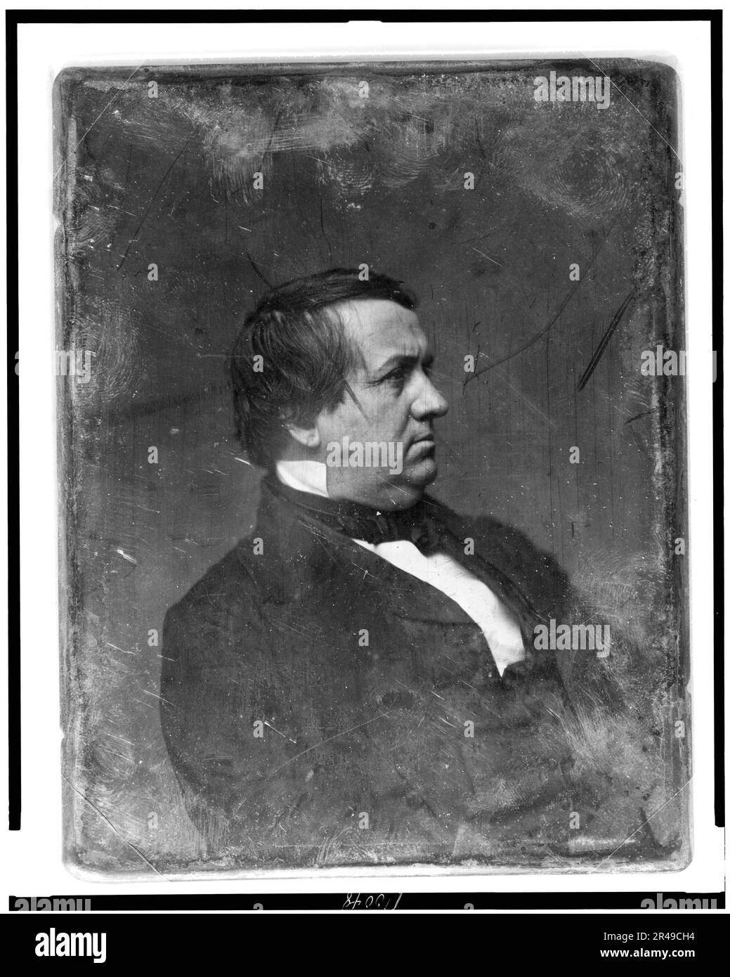 John P. Hale, portrait tête-et-épaules, visage presque en profil à droite, entre 1844 et 1860. Membre du Congrès démocratique du New Hampshire, 1843-1845; sénateur, 1847-1853, 1855-1865; Candidat en terre libre pour le Président, 1852. Banque D'Images