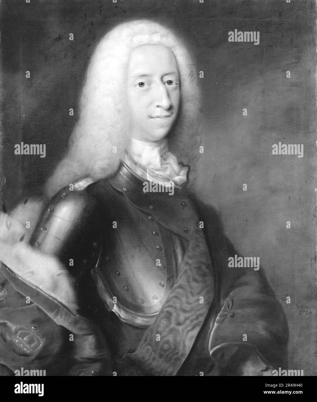 Roi Christian VI, 1734. Banque D'Images