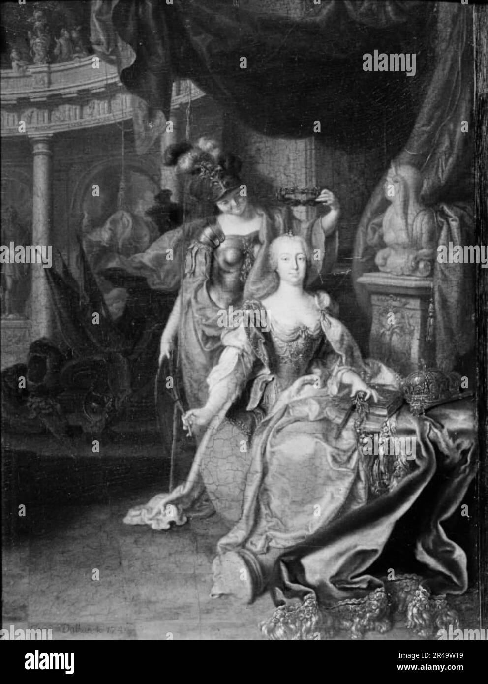 L'impératrice Maria Theresa a reçu la sagesse, 1744. Banque D'Images