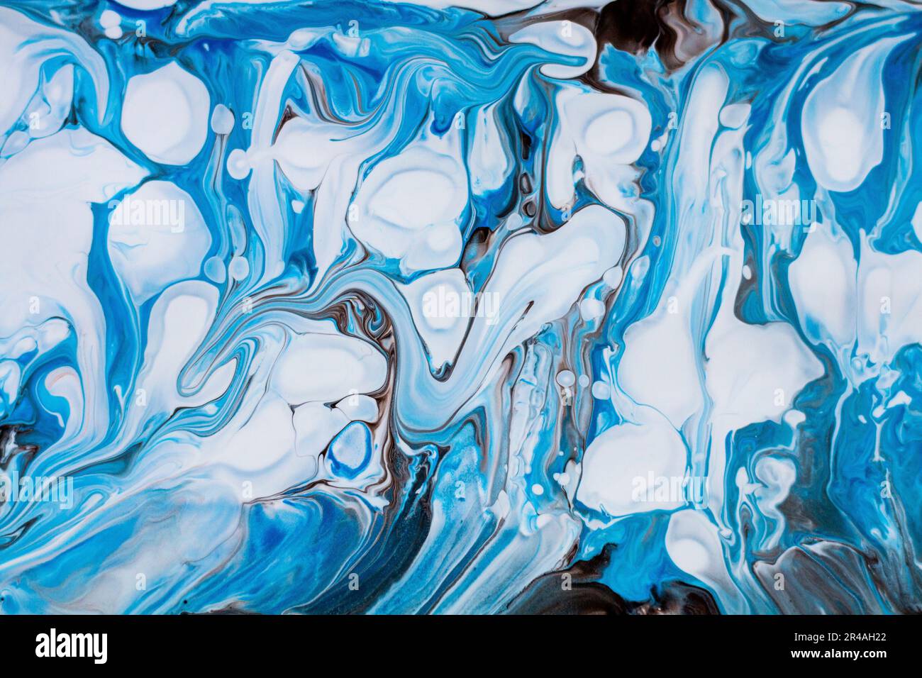 peinture de peinture marine contemporaine bleue et blanche pour Banque D'Images