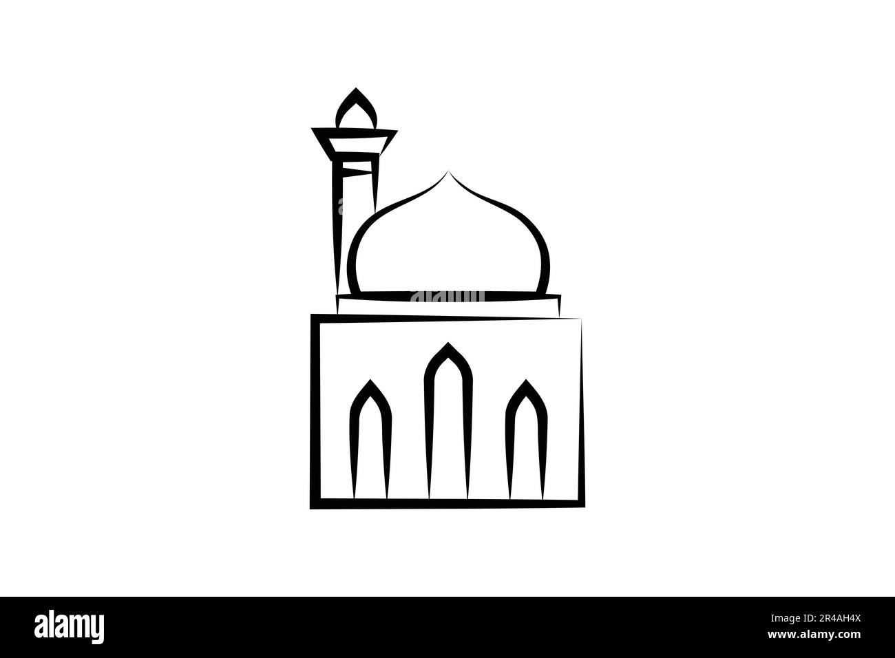Icône Mosquée. Icône relative à la mosquée islamique. Dessin à la main style icône. Conception vectorielle simple modifiable Illustration de Vecteur