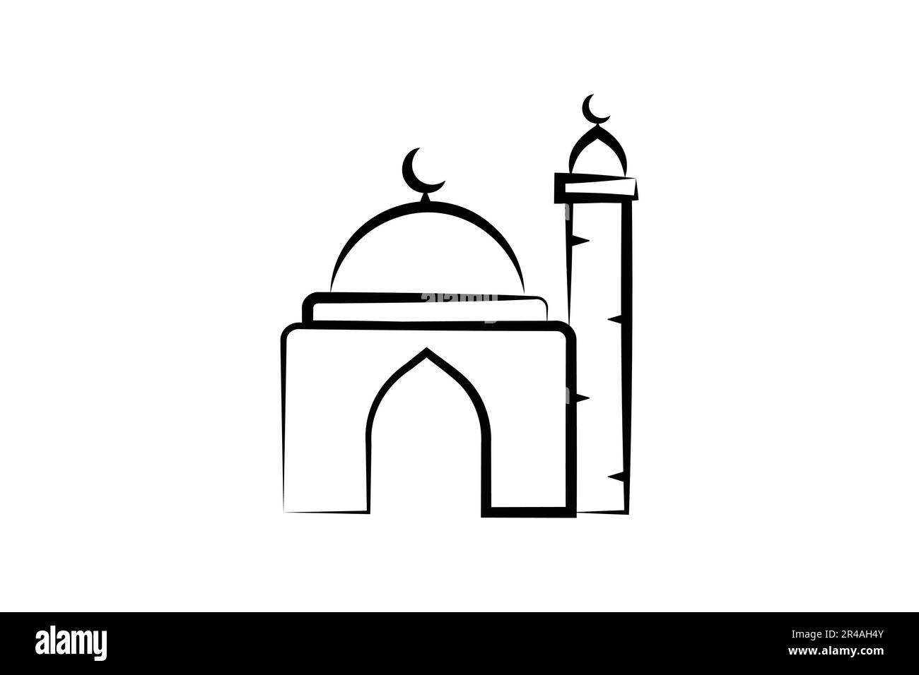 Icône Mosquée. Icône relative à la mosquée islamique. Dessin à la main style icône. Conception vectorielle simple modifiable Illustration de Vecteur