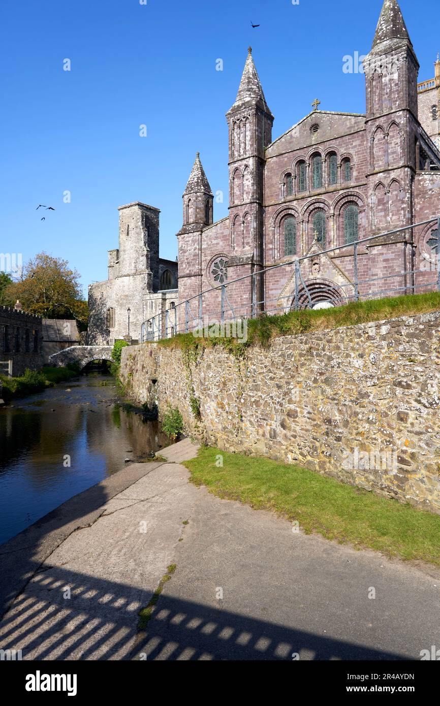 Cathédrale St Davids, St Davids, Pembrokeshire, West Wales Banque D'Images