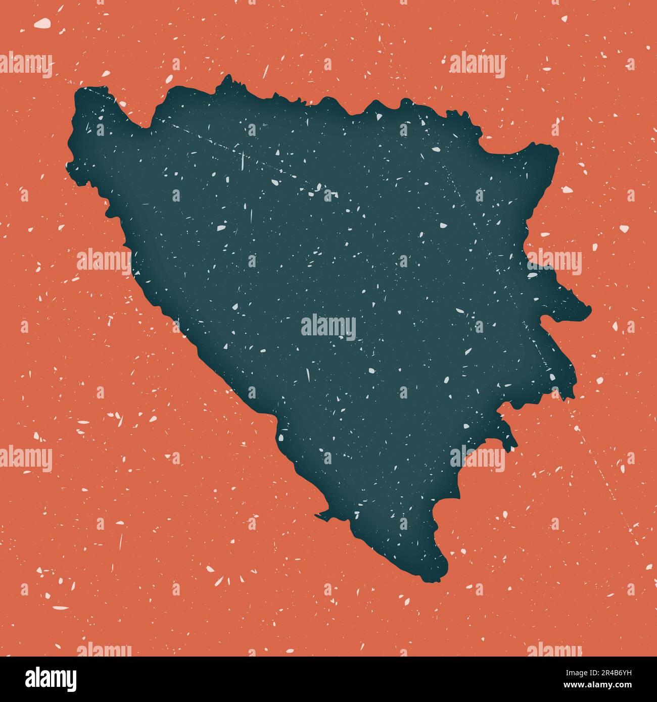 Bosnie carte ancienne. Grunge la carte du pays avec la texture en difficulté. Affiche de Bosnie. Illustration vectorielle. Illustration de Vecteur