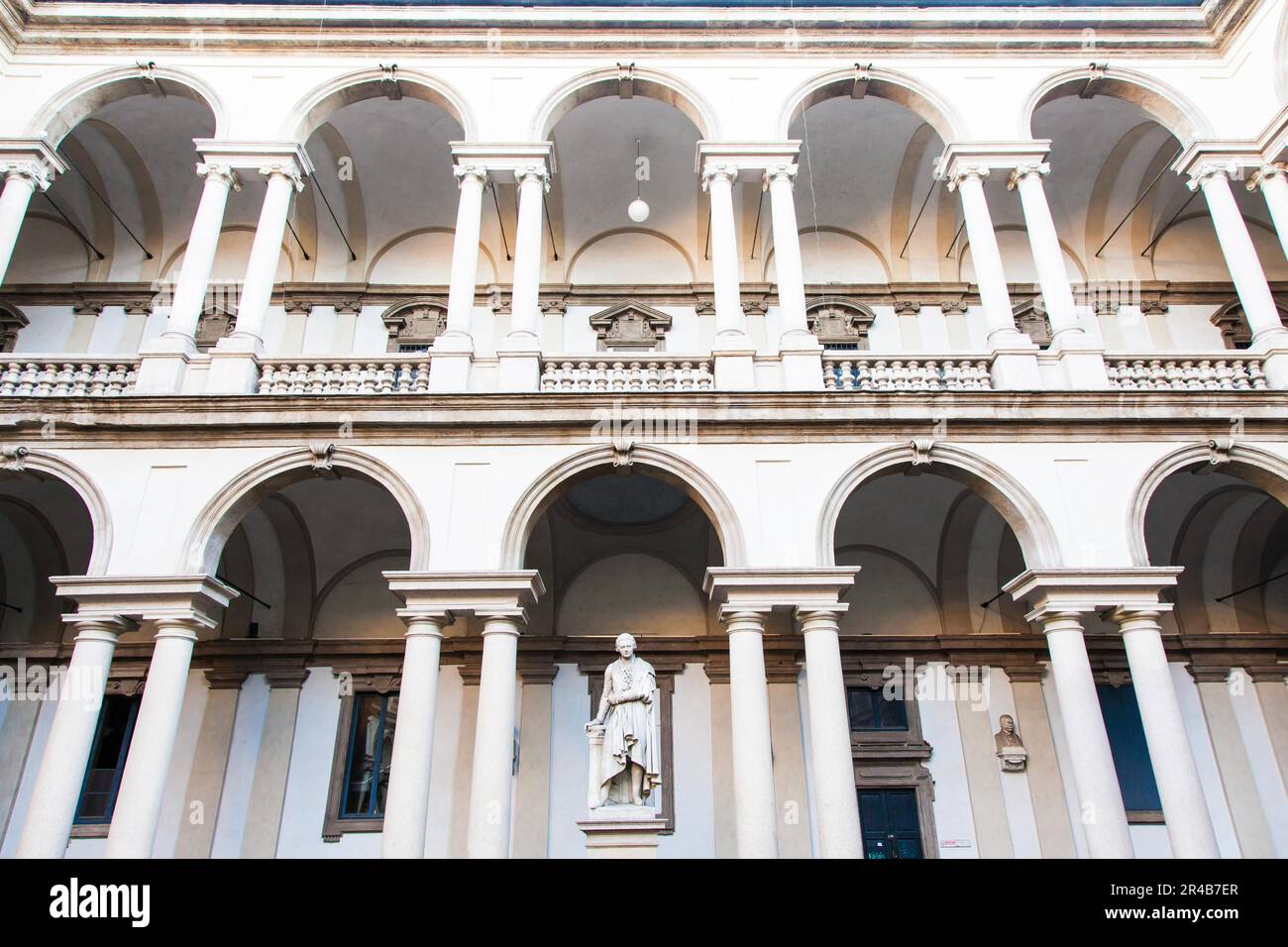 Milan, Italie. Entrée de la célèbre Université des Arts de Brera Banque D'Images