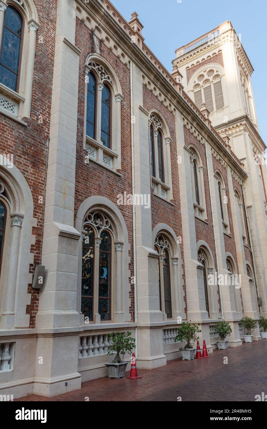 La cathédrale de l'Assomption, principale église catholique romaine de Thaïlande. Bangkok. Banque D'Images