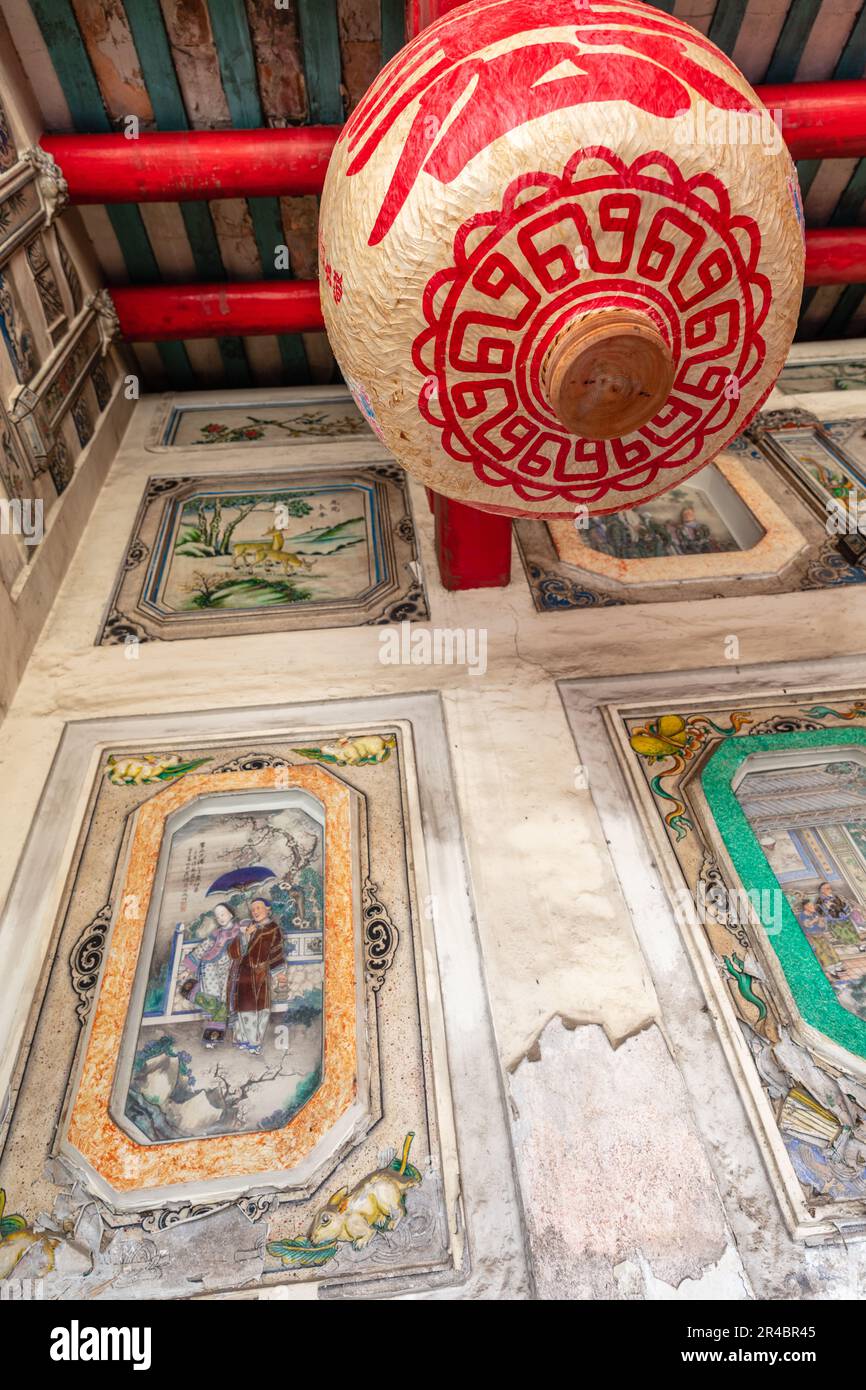 Rong Kueak Shrine ou Chao Hon Wong Kung, temple bouddhiste chinois. Chinatown, Bangkok, Thaïlande. Banque D'Images