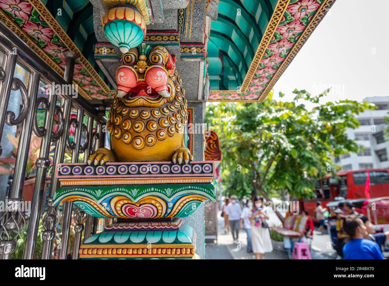 Temple Sri Maha Mariamman (Temple Maha Uma Devi), temple hindou de style architectural sud-indien à Bangkok Banque D'Images