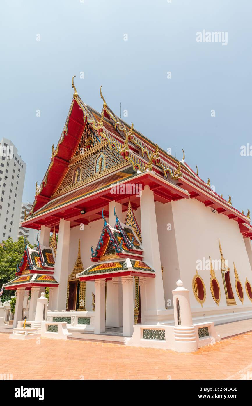 Wat Thong Noppphakhun, temple bouddhiste thaïlandais à Khlong San, Bangkok, Thaïlande Banque D'Images