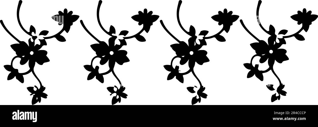 fleur en silhouette Illustration de Vecteur