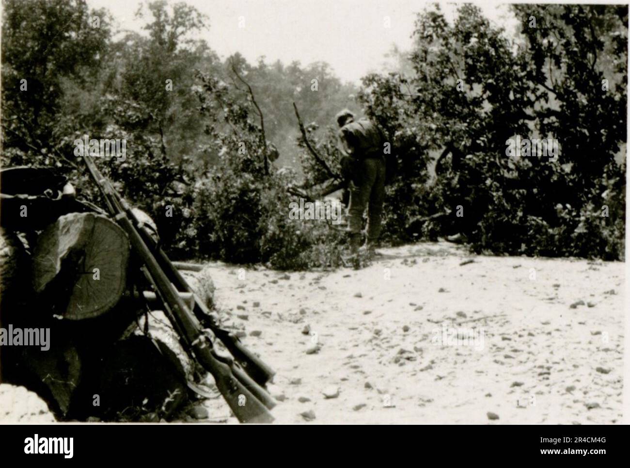 SS photographe Willi Altstadt, Division Wiking, Russie 1942. Scènes de village de la région de Rostov, un Panzer III (avec des symboles unitaires) et des grenadiers de panzer sur la steppe, scènes de combat le long d'une rivière, gros plans d'infanterie sur le terrain avec des armes individuelles et servies par équipage, traversée de rivière (radeaux d'assaut et de ponton), construction d'un bloc routier, prisonniers de guerre russes, SS-soldats pêche et natation, cérémonie de remise des prix de l'unité, poste d'observation surplombant une rivière, et équipage d'artillerie lourde avec obusier. Images illustrant les activités de première ligne des unités Waffen-SS sur les fronts occidental et oriental, i Banque D'Images