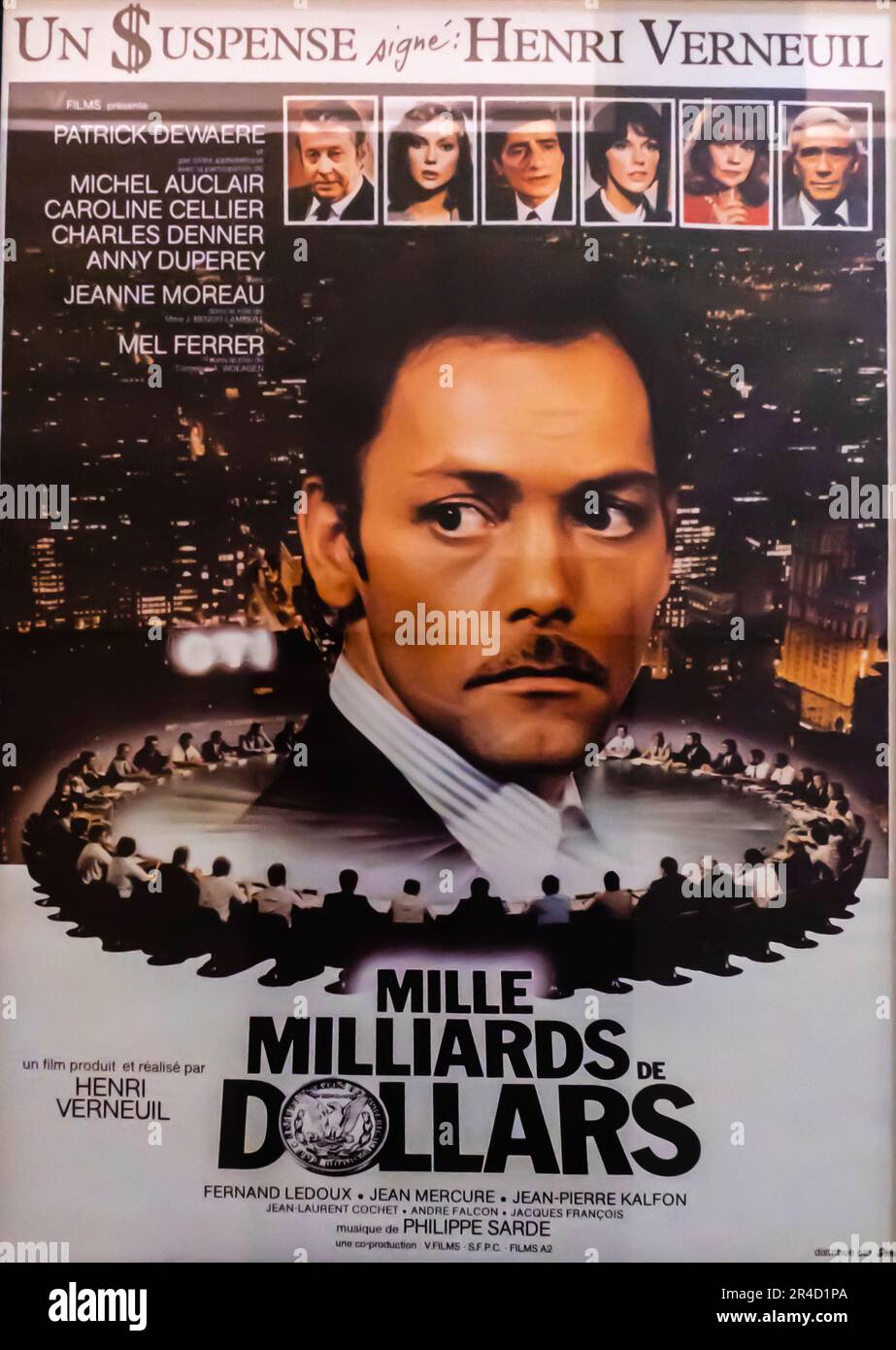 Mille milliards de dollars (1982) réalisé par Henri Verneuil avec Patrick Dewaere. Banque D'Images